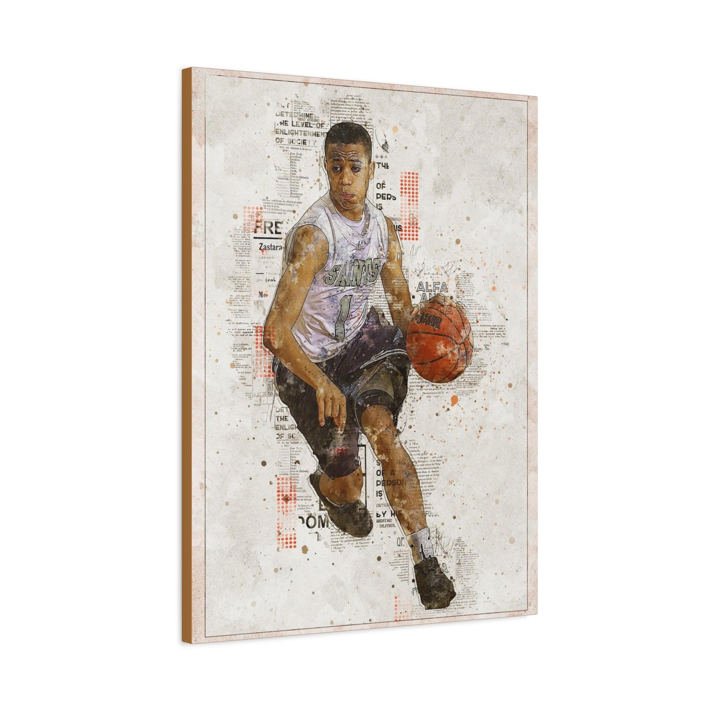 Basketball Matte Canvas, Stretched, 1.25"
