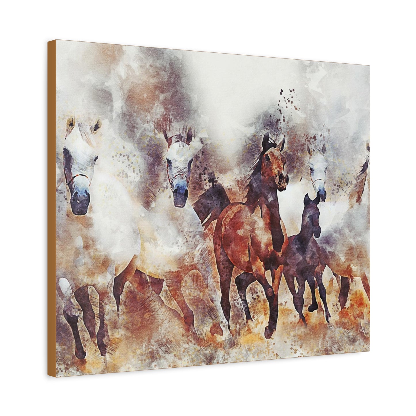 Horses Matte Canvas, Stretched, 1.25"