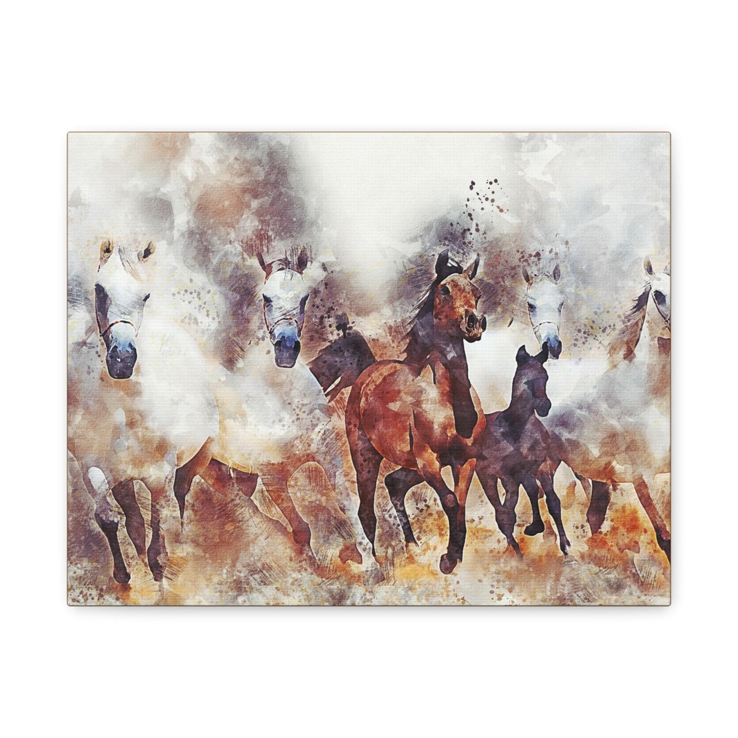 Horses Matte Canvas, Stretched, 1.25"