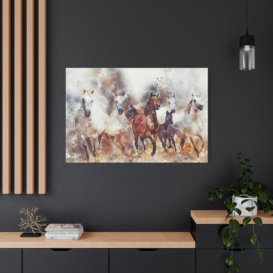 Horses Matte Canvas, Stretched, 1.25"