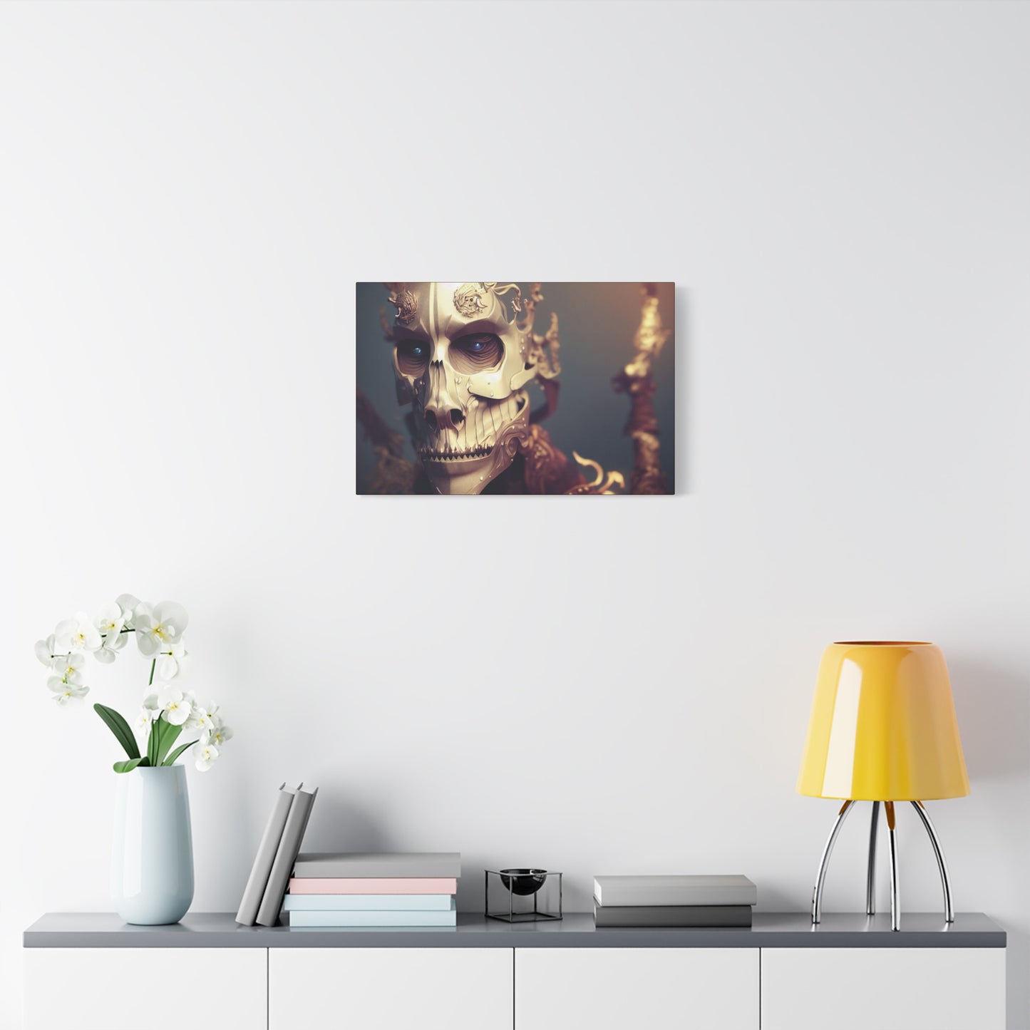 Skull AI Gen Matte Canvas, Stretched, 1.25"