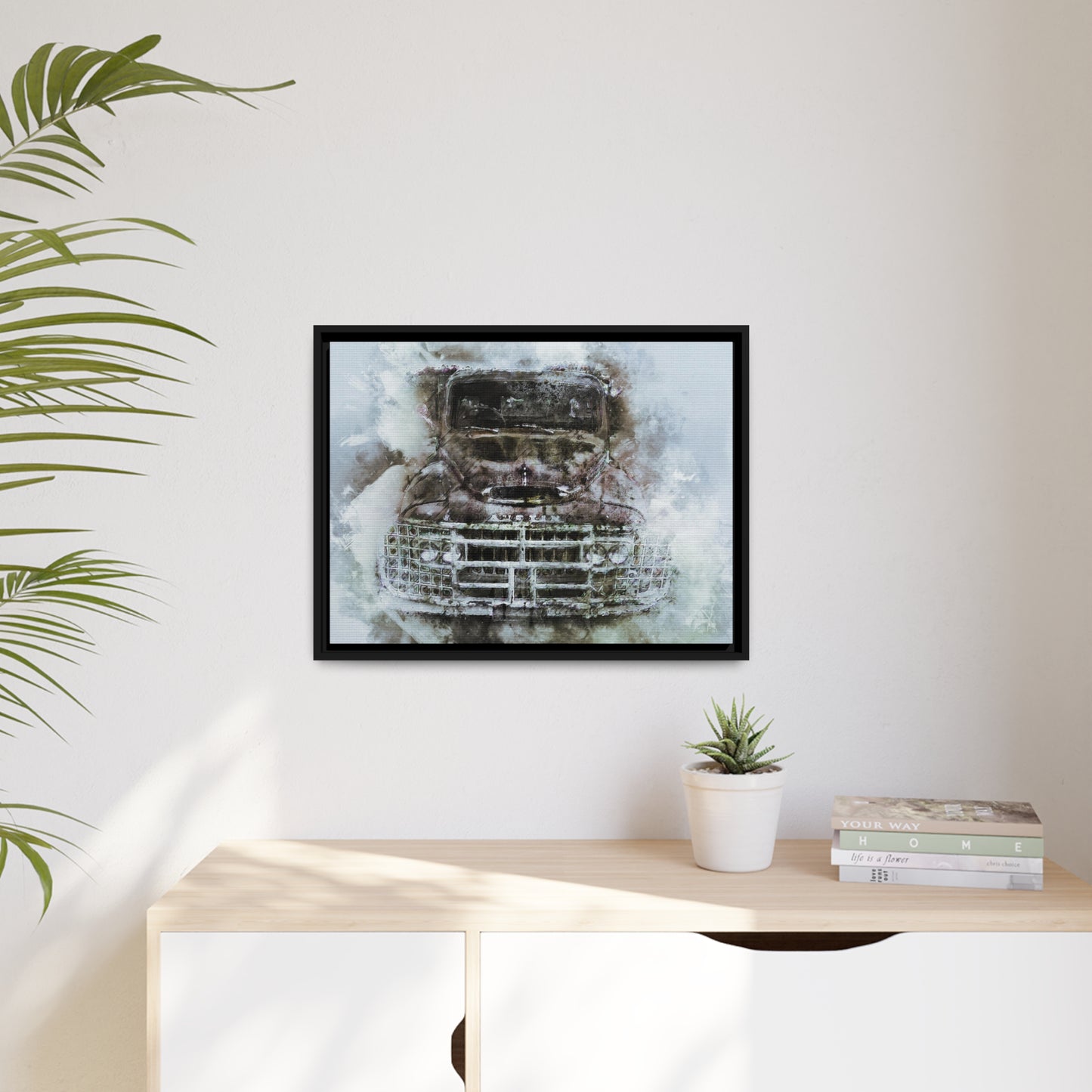 Austin truck Matte Canvas, Black Frame