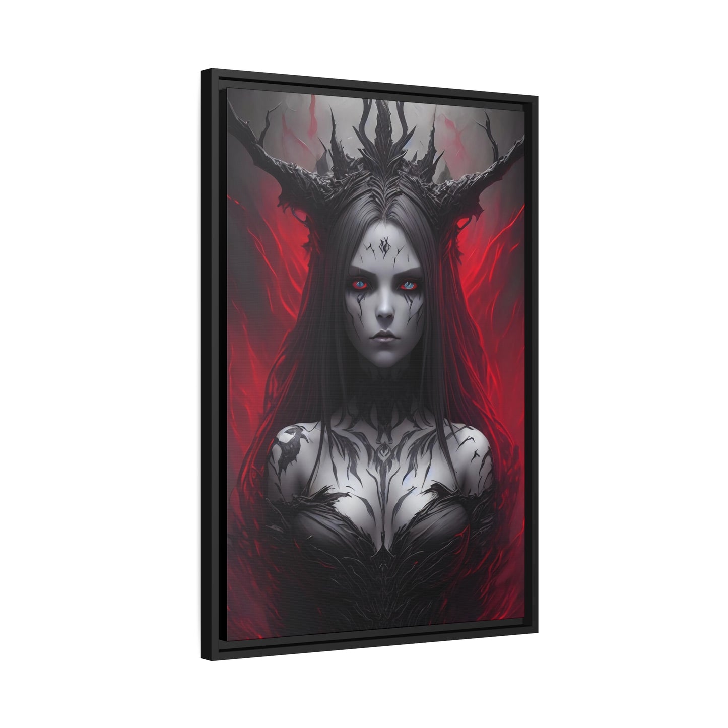 Woman Shaman Matte Canvas, Black Frame