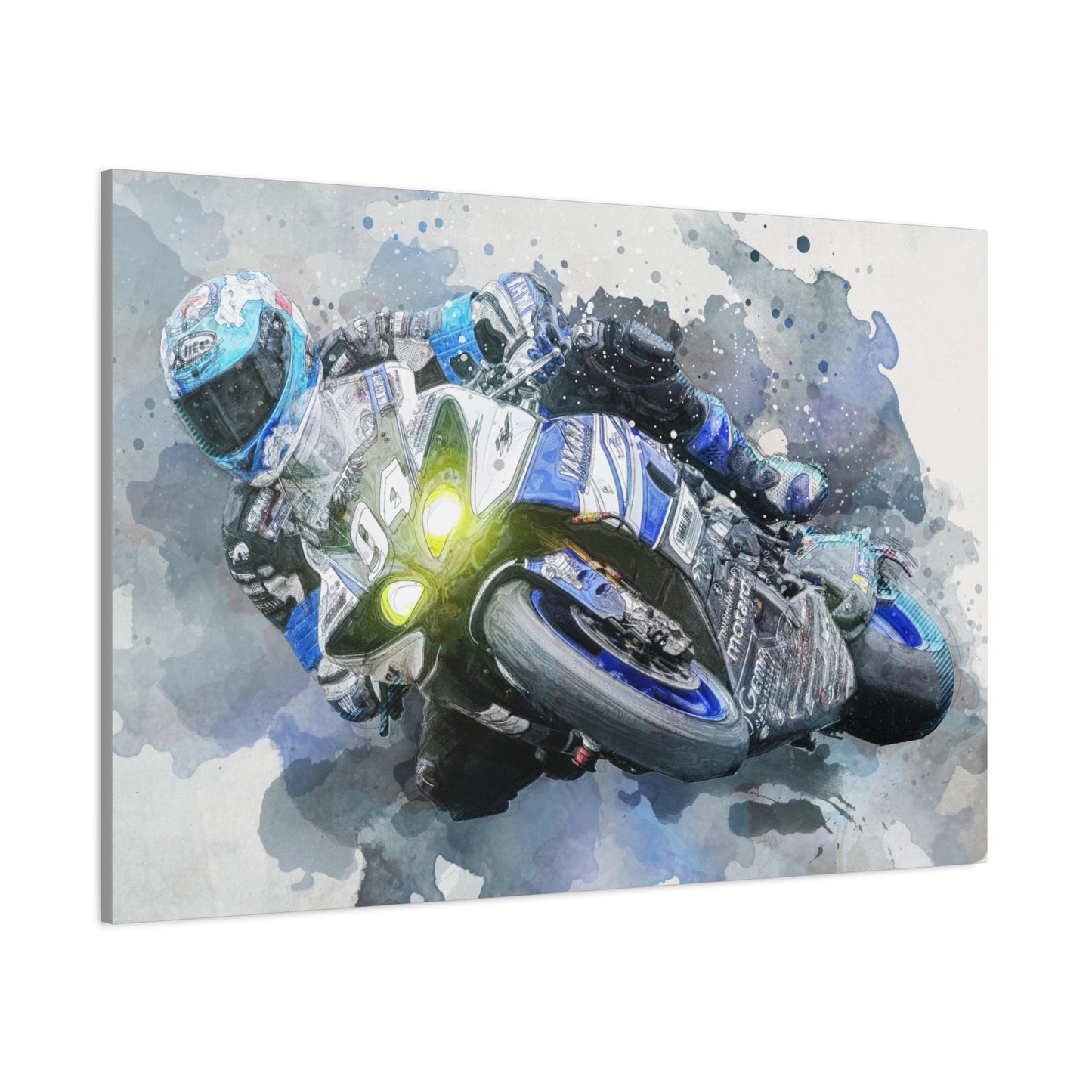 Motorcycle Race Matte Canvas, Stretched, 1.25"