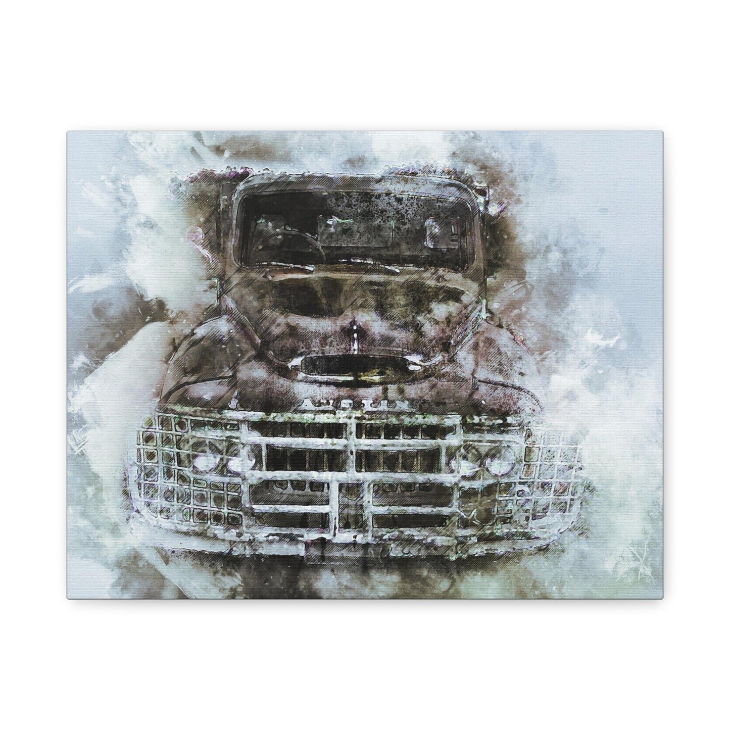 Austin Truck Matte Canvas, Stretched, 1.25"