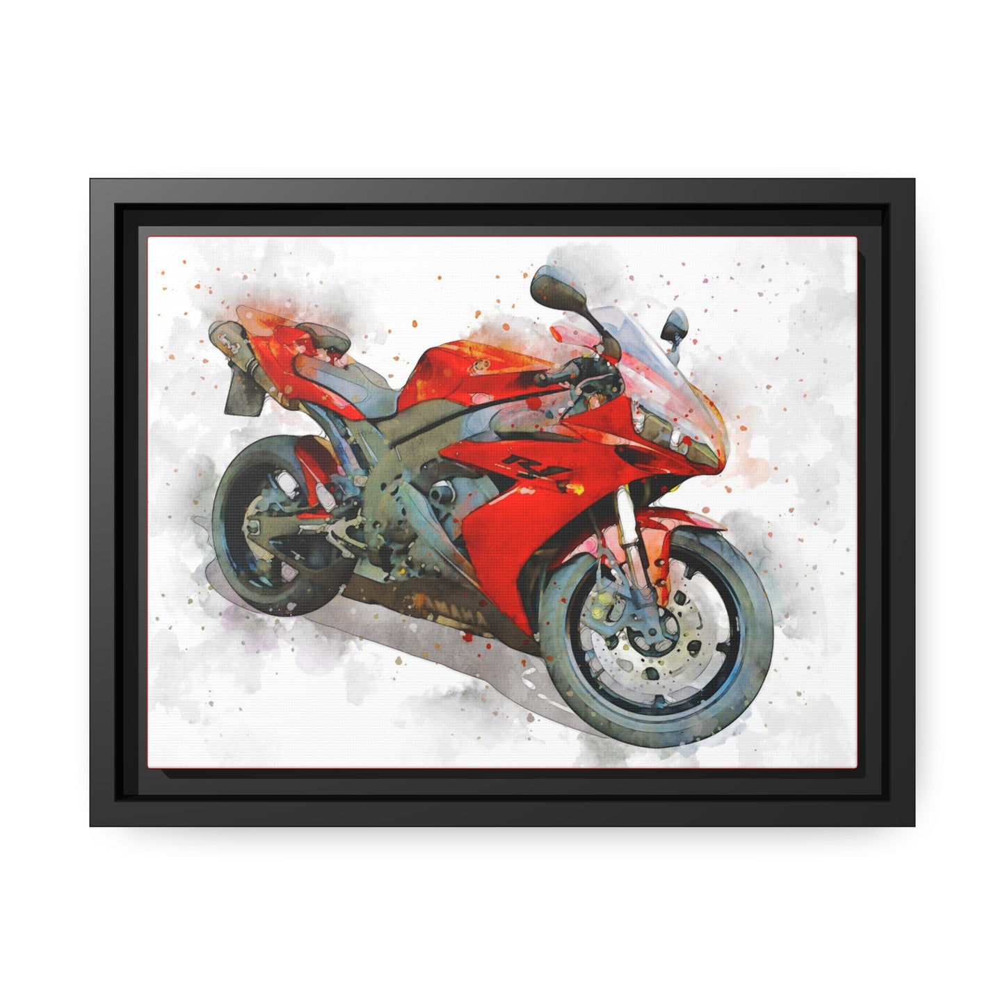 Yamaha R1 Matte Canvas, Black Frame