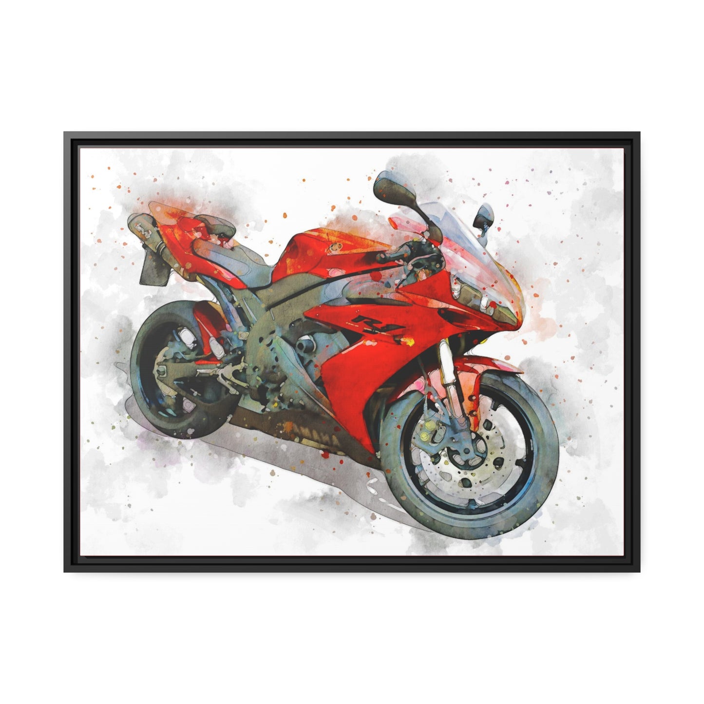 Yamaha R1 Matte Canvas, Black Frame