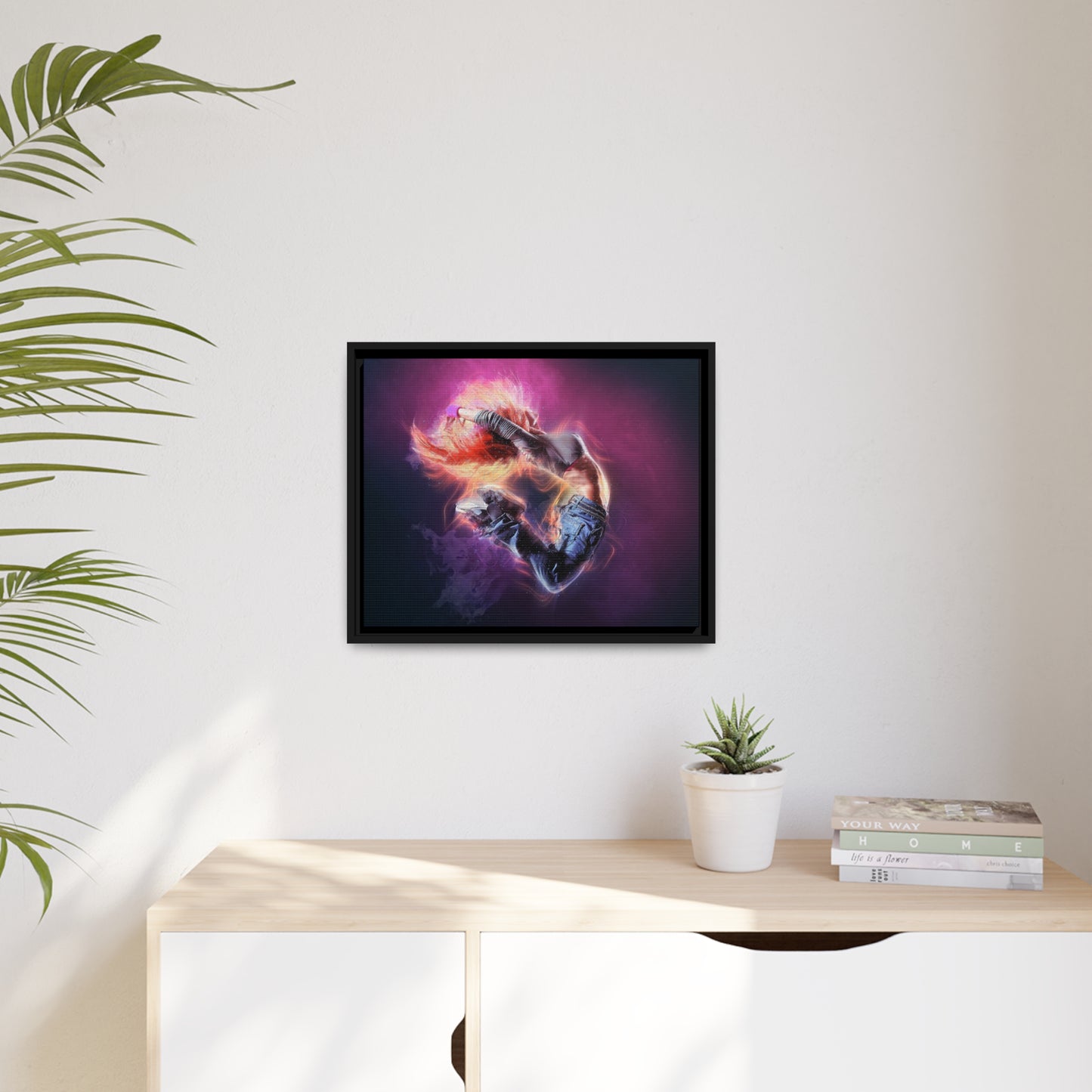Dancing Woman Matte Canvas, Black Frame