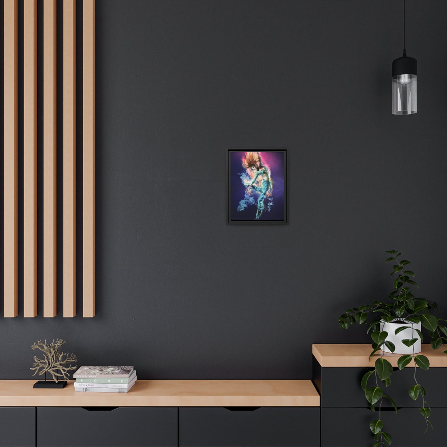 Dancing Woman Matte Canvas, Black Frame