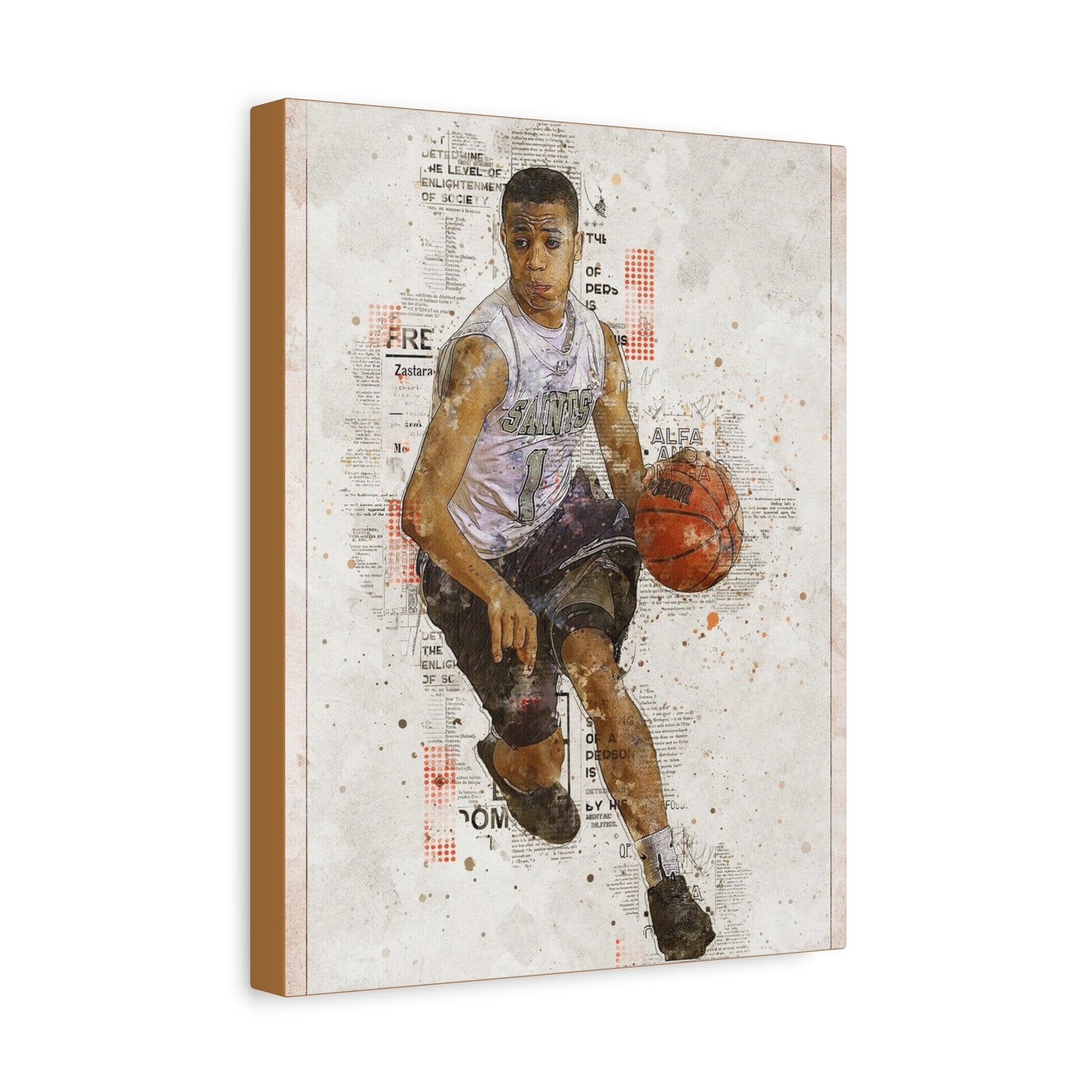 Basketball Matte Canvas, Stretched, 1.25"