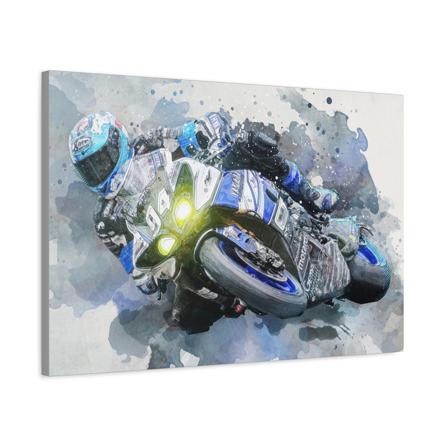 Motorcycle Race Matte Canvas, Stretched, 1.25"