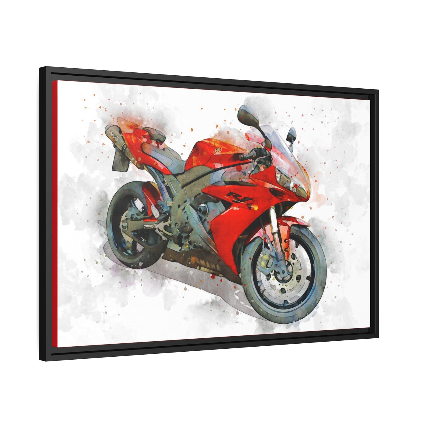 Yamaha R1 Matte Canvas, Black Frame