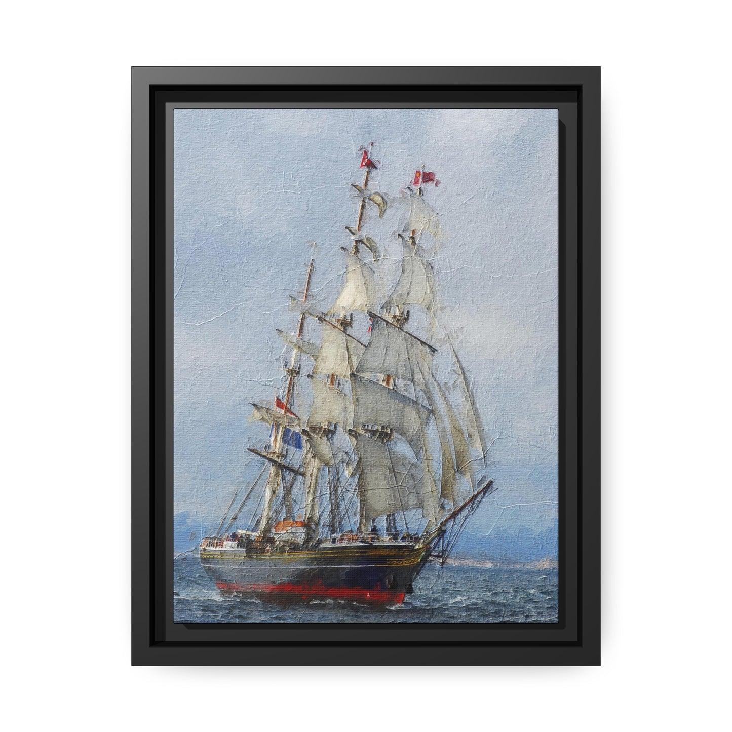 Clipper Matte Canvas, Black Frame