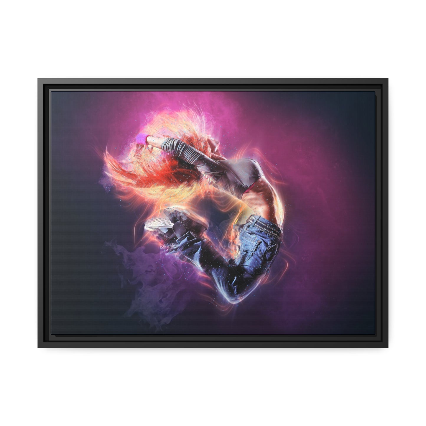 Dancing Woman Matte Canvas, Black Frame