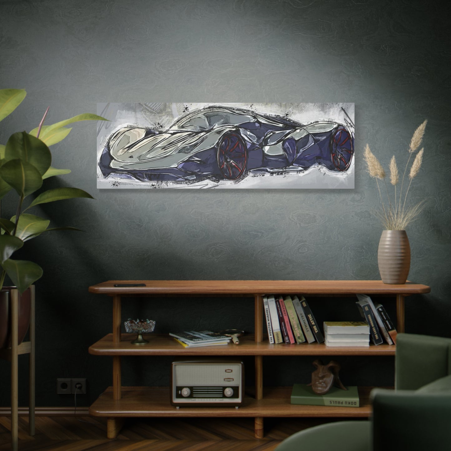 Car Matte Canvas, Stretched, 1.25"