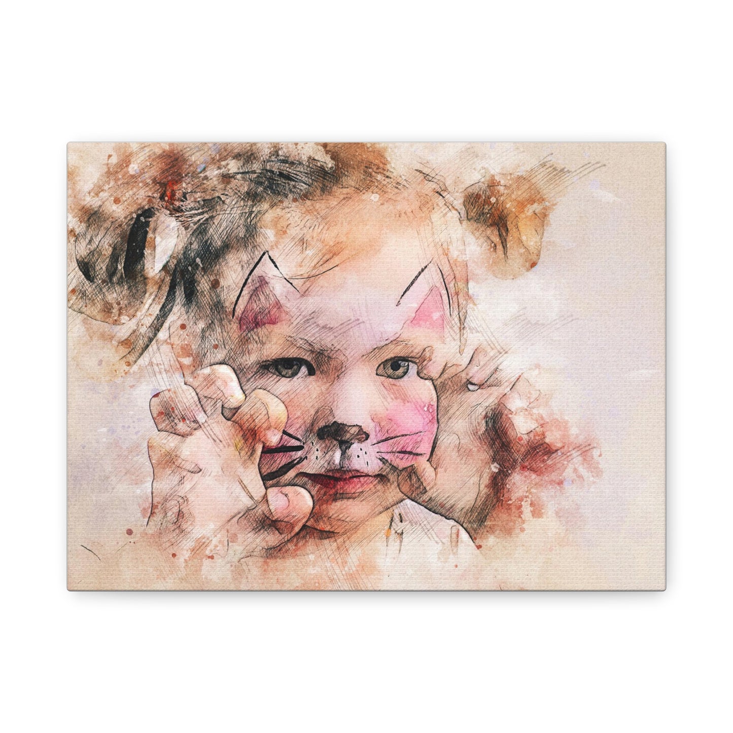 Baby Girl Cat Matte Canvas, Stretched, 1.25"