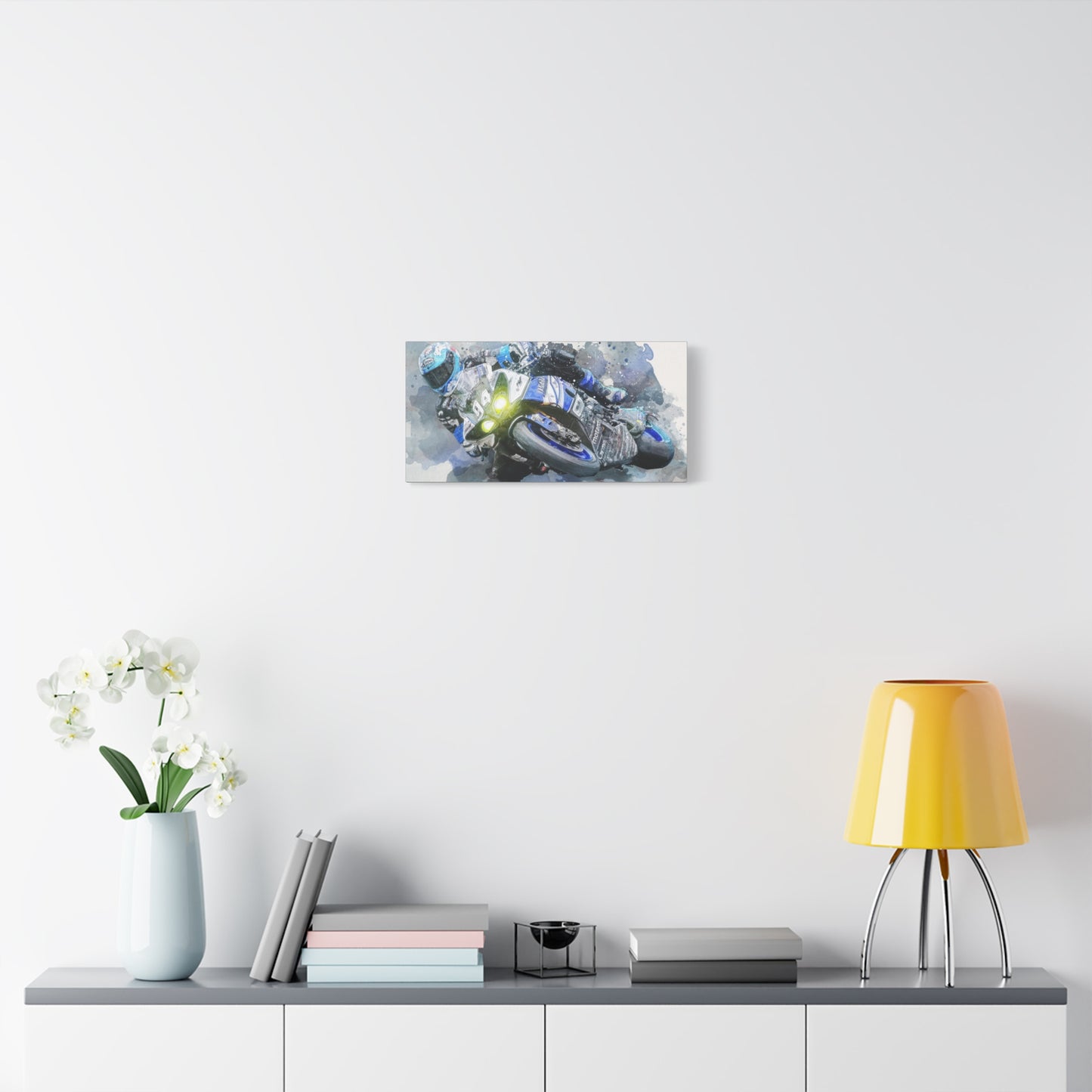Motorcycle Race Matte Canvas, Stretched, 1.25"
