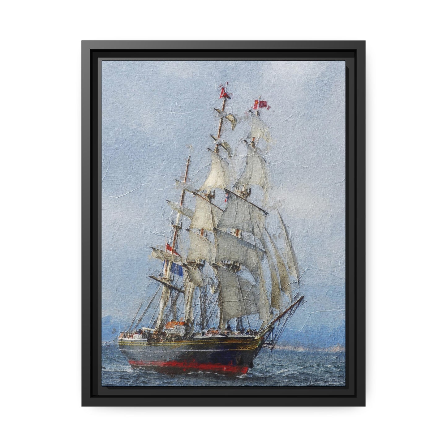Clipper Matte Canvas, Black Frame