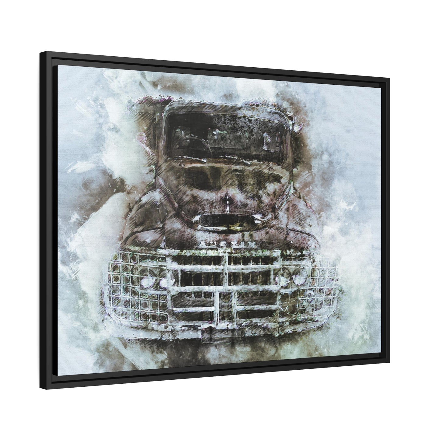Austin truck Matte Canvas, Black Frame