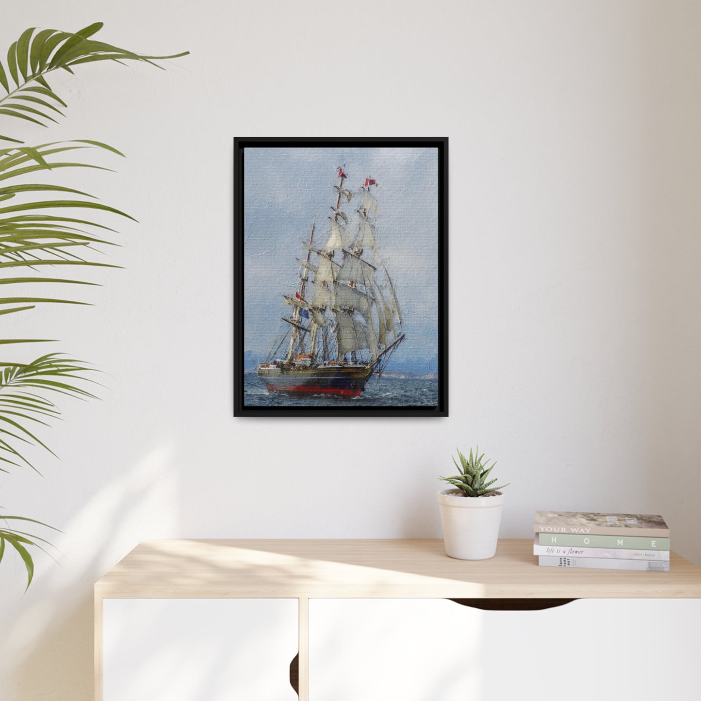 Clipper Matte Canvas, Black Frame