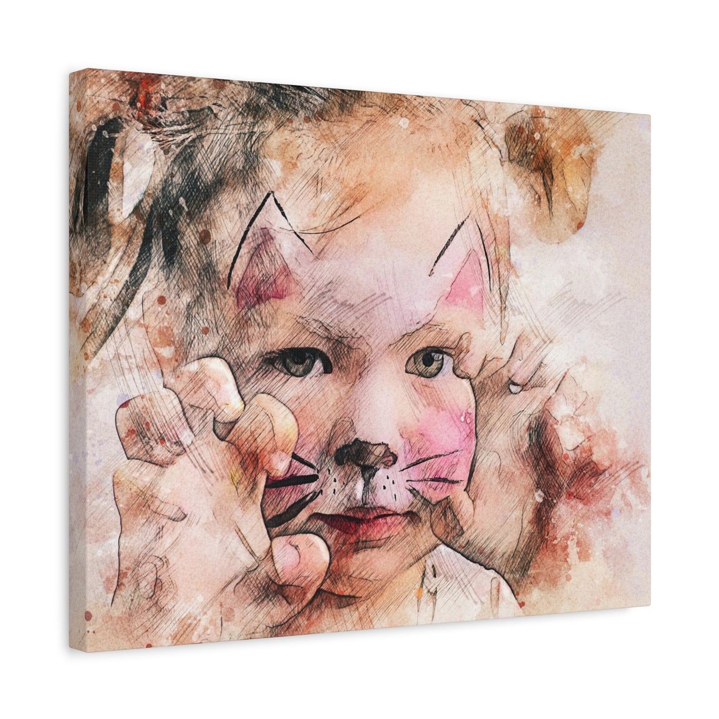 Baby Girl Cat Matte Canvas, Stretched, 1.25"