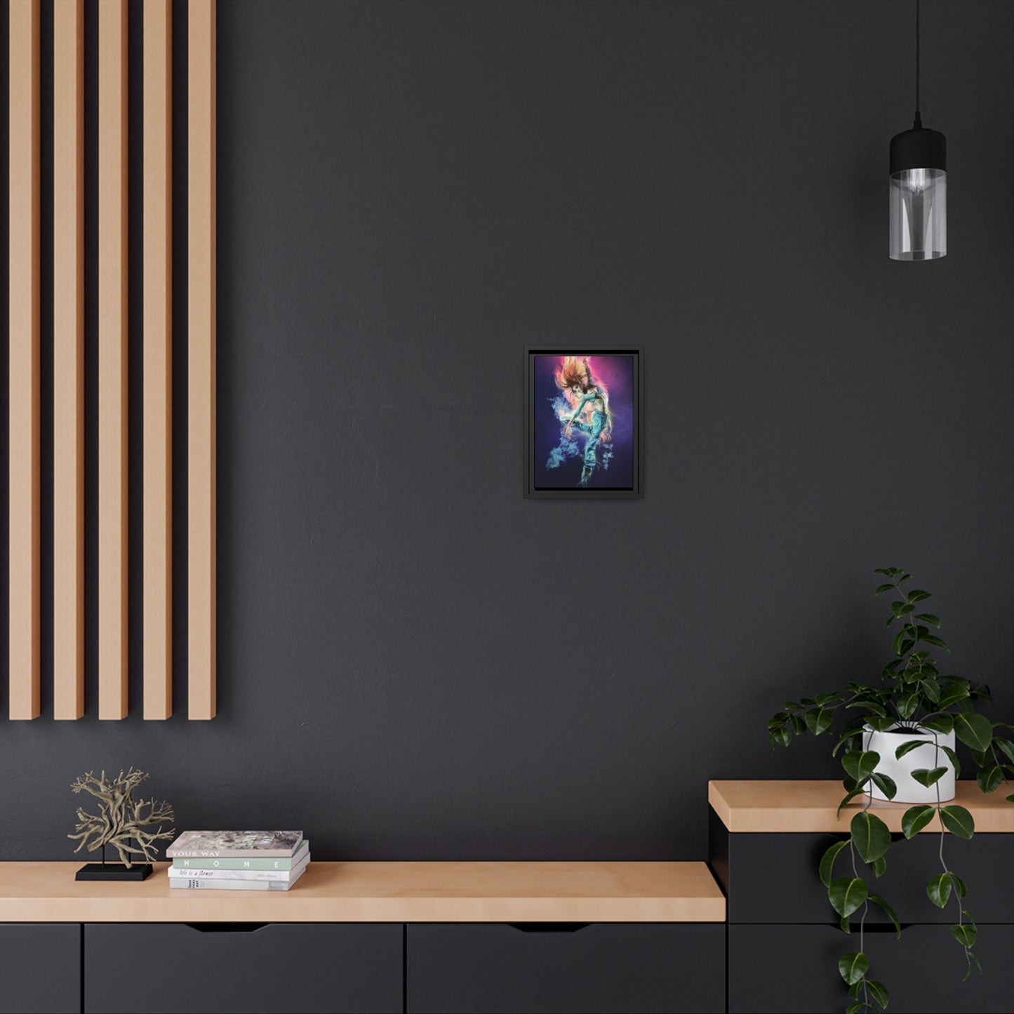 Dancing Woman Matte Canvas, Black Frame