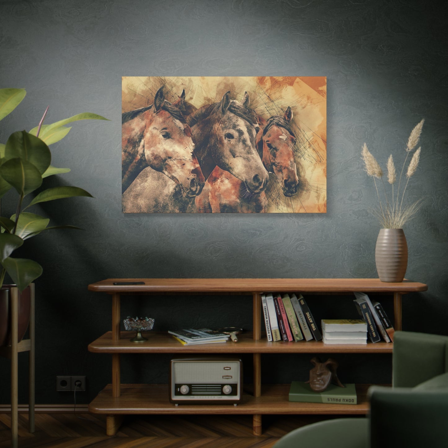 Horses Matte Canvas, Stretched, 1.25"