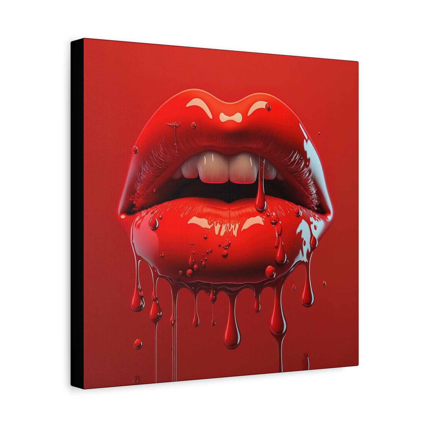 Bloody Lips Matte Canvas, Stretched, 1.25"