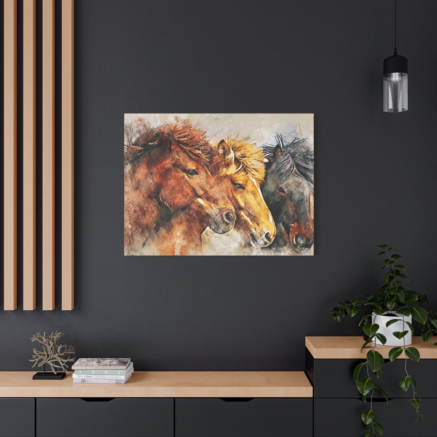 Horses Matte Canvas, Stretched, 1.25"