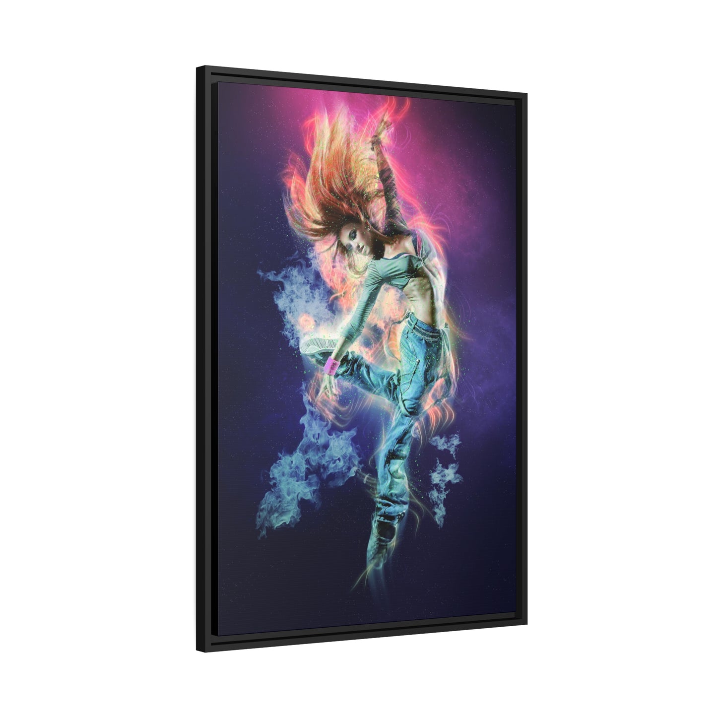 Dancing Woman Matte Canvas, Black Frame