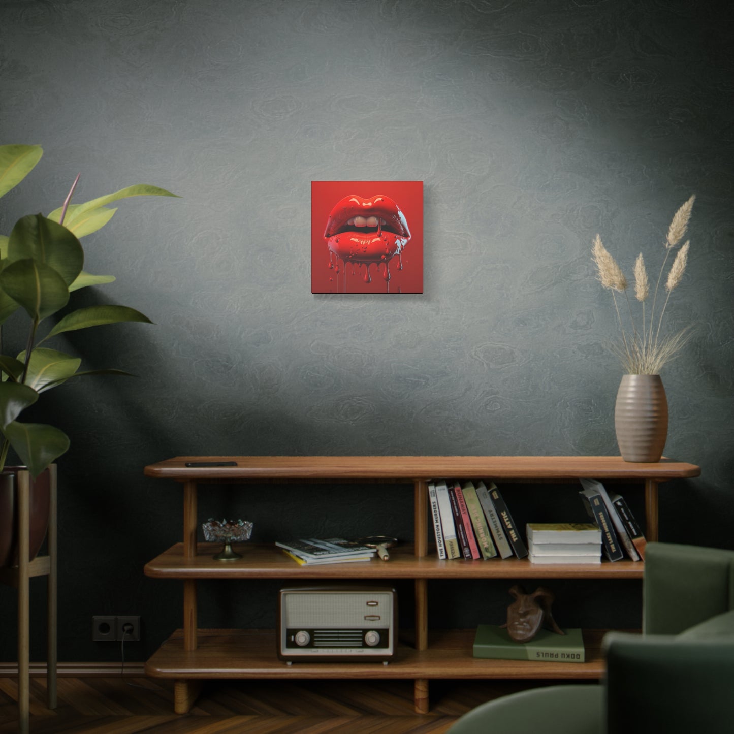 Bloody Lips Matte Canvas, Stretched, 1.25"