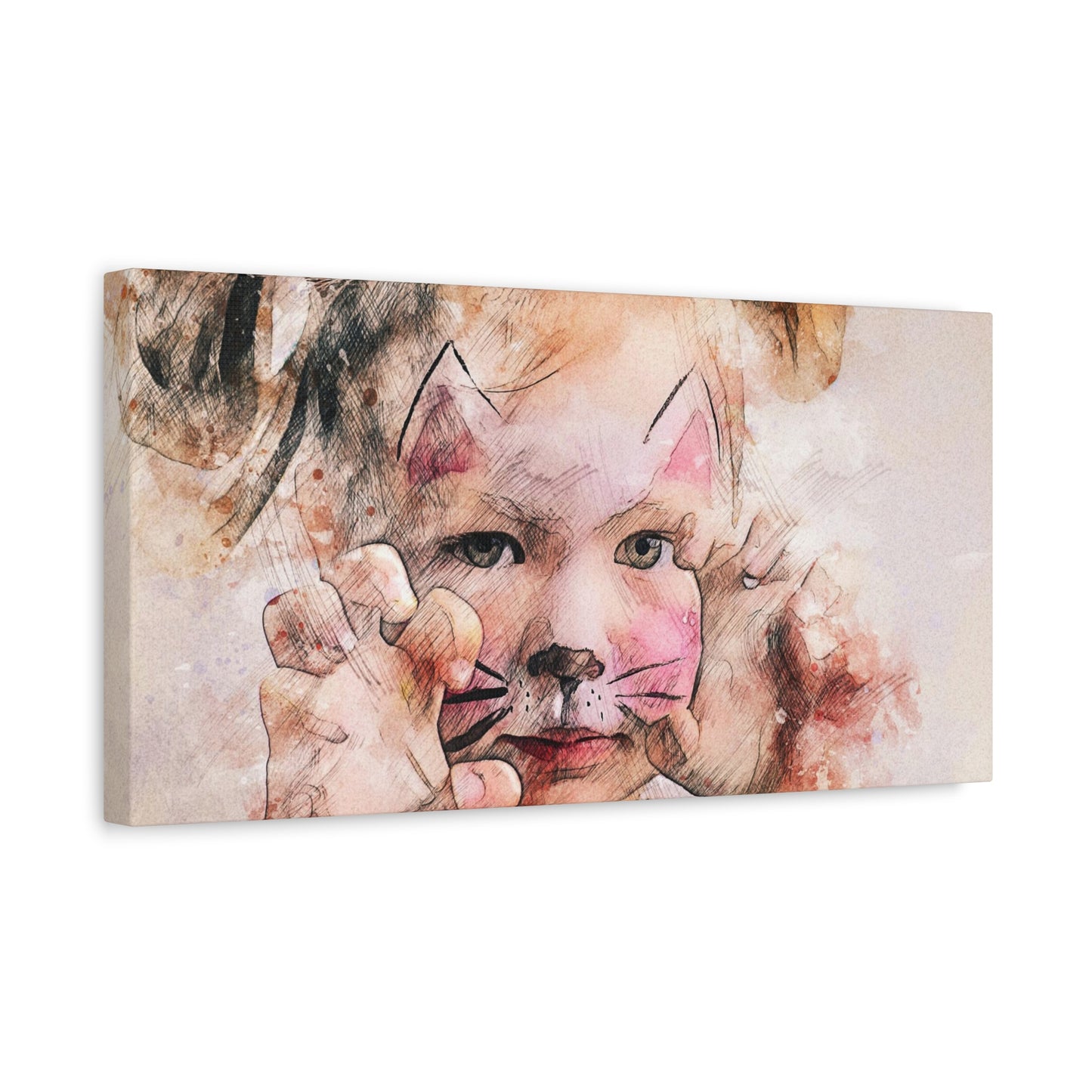 Baby Girl Cat Matte Canvas, Stretched, 1.25"