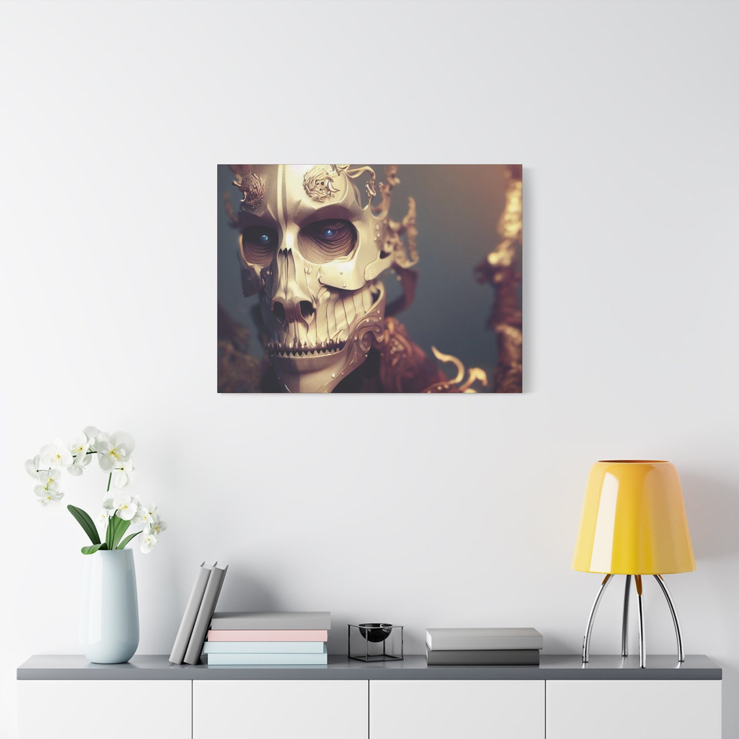 Skull AI Gen Matte Canvas, Stretched, 1.25"