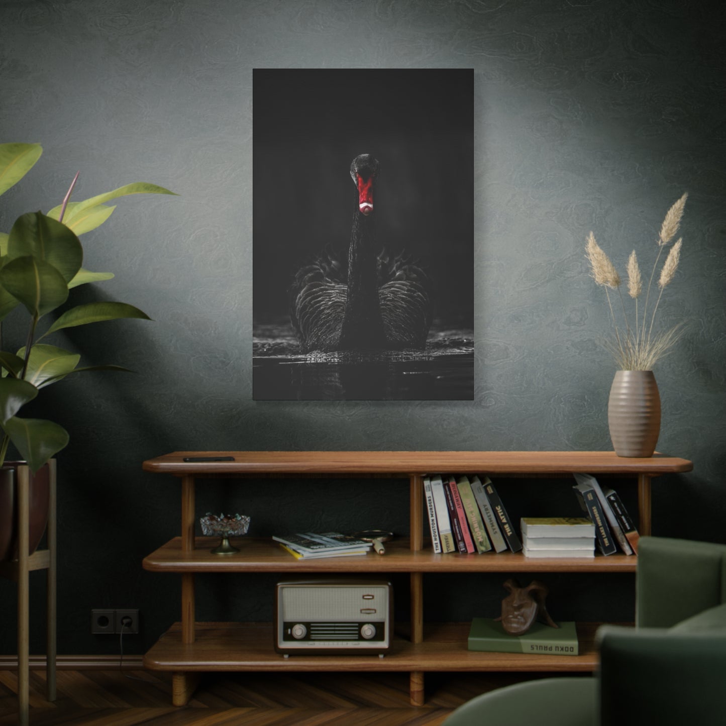 Black Swan Matte Canvas, Stretched, 1.25"