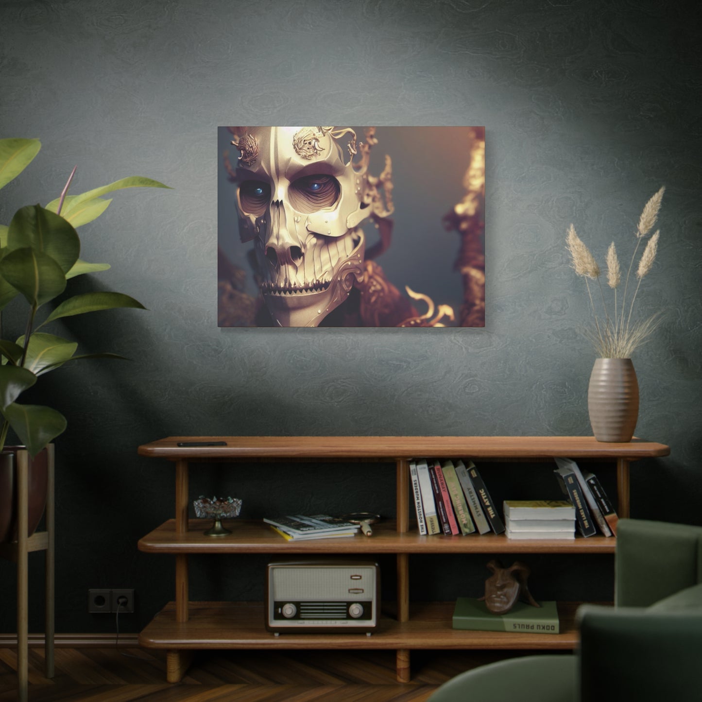 Skull AI Gen Matte Canvas, Stretched, 1.25"