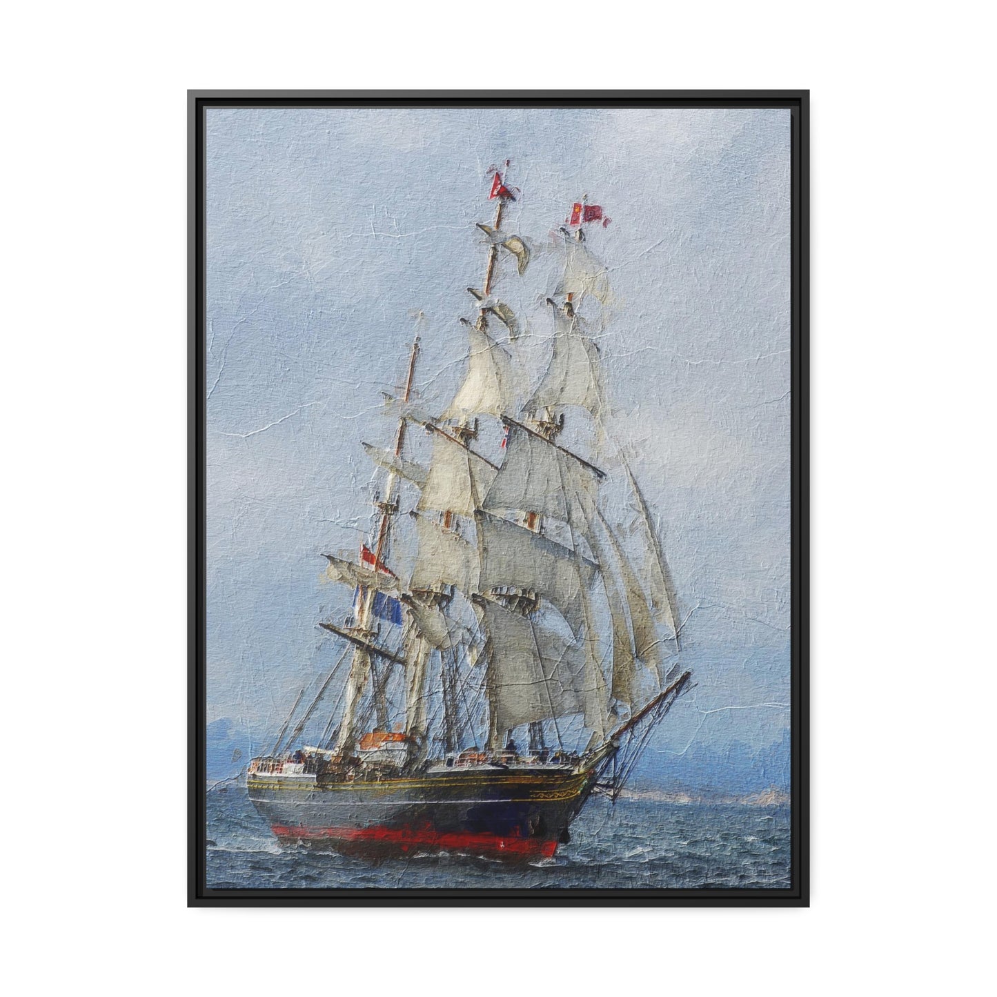 Clipper Matte Canvas, Black Frame