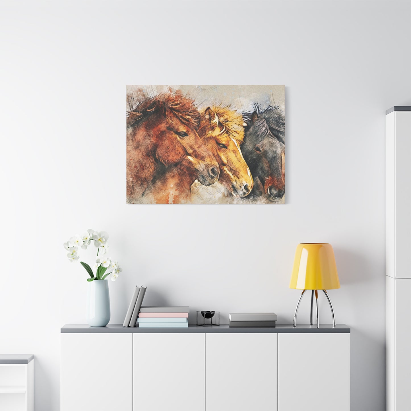 Horses Matte Canvas, Stretched, 1.25"