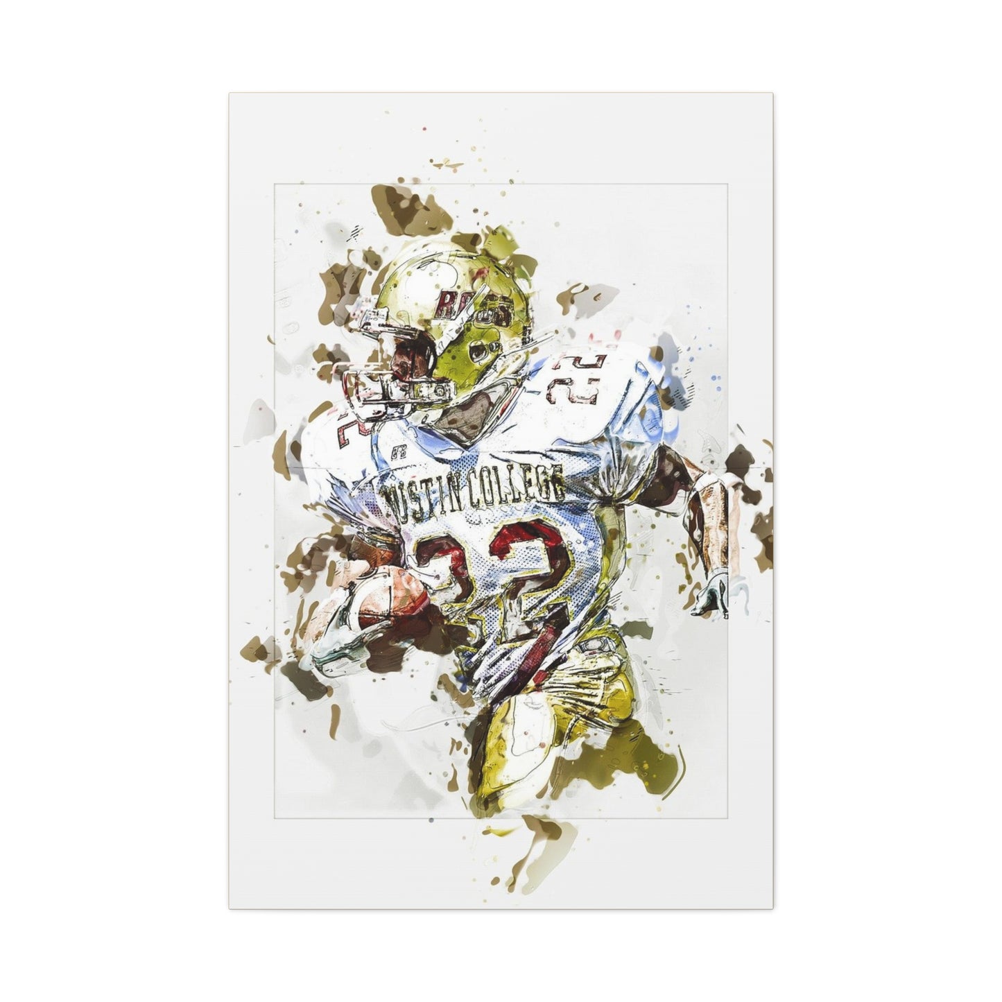 Football Matte Canvas, Stretched, 1.25"