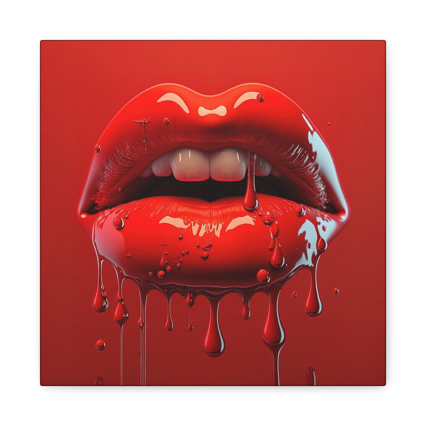Bloody Lips Matte Canvas, Stretched, 1.25"