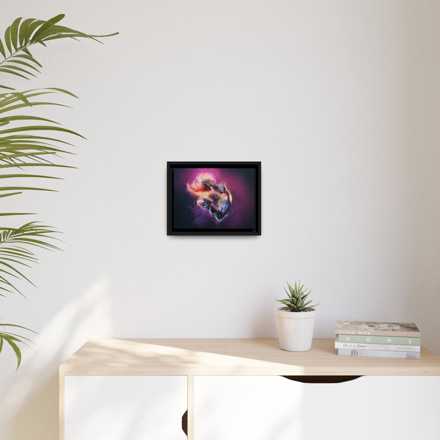 Dancing Woman Matte Canvas, Black Frame