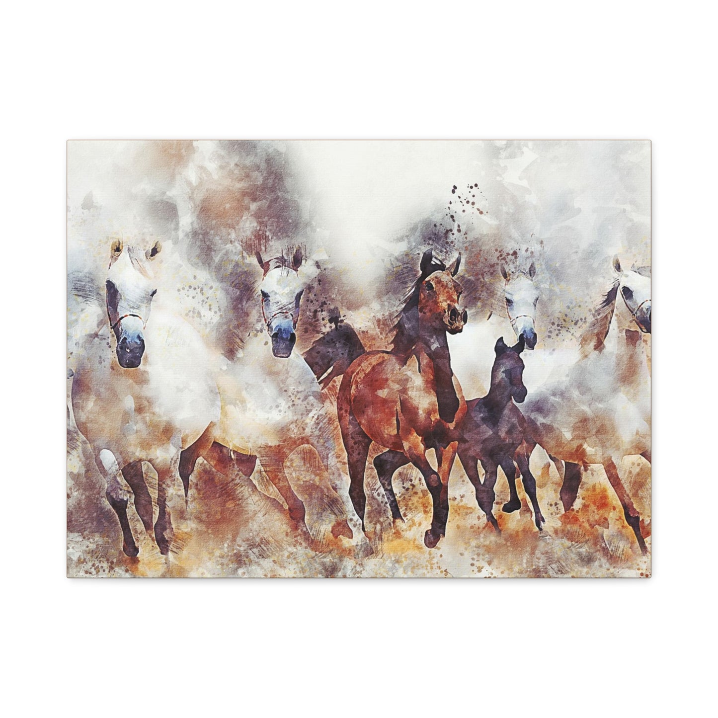 Horses Matte Canvas, Stretched, 1.25"