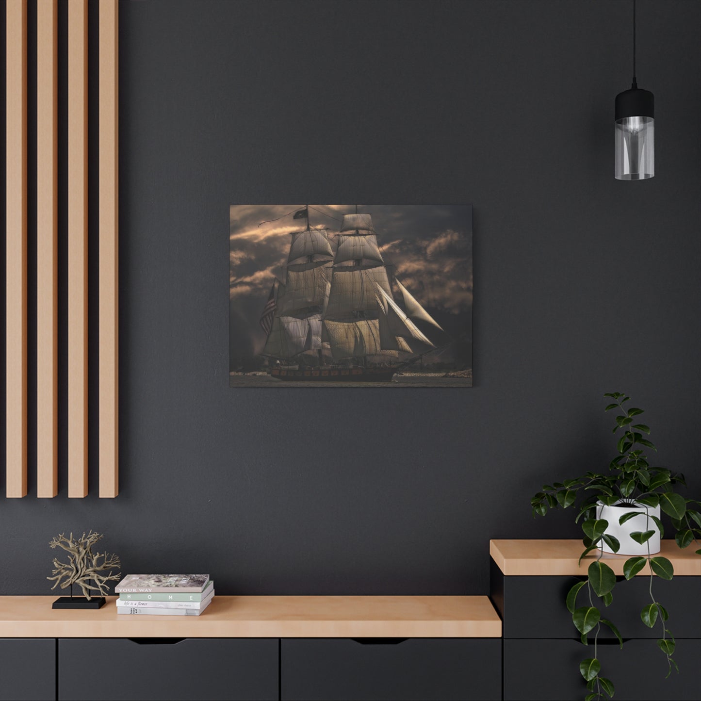 Sailing Ship Matte Canvas, Stretched, 1.25"