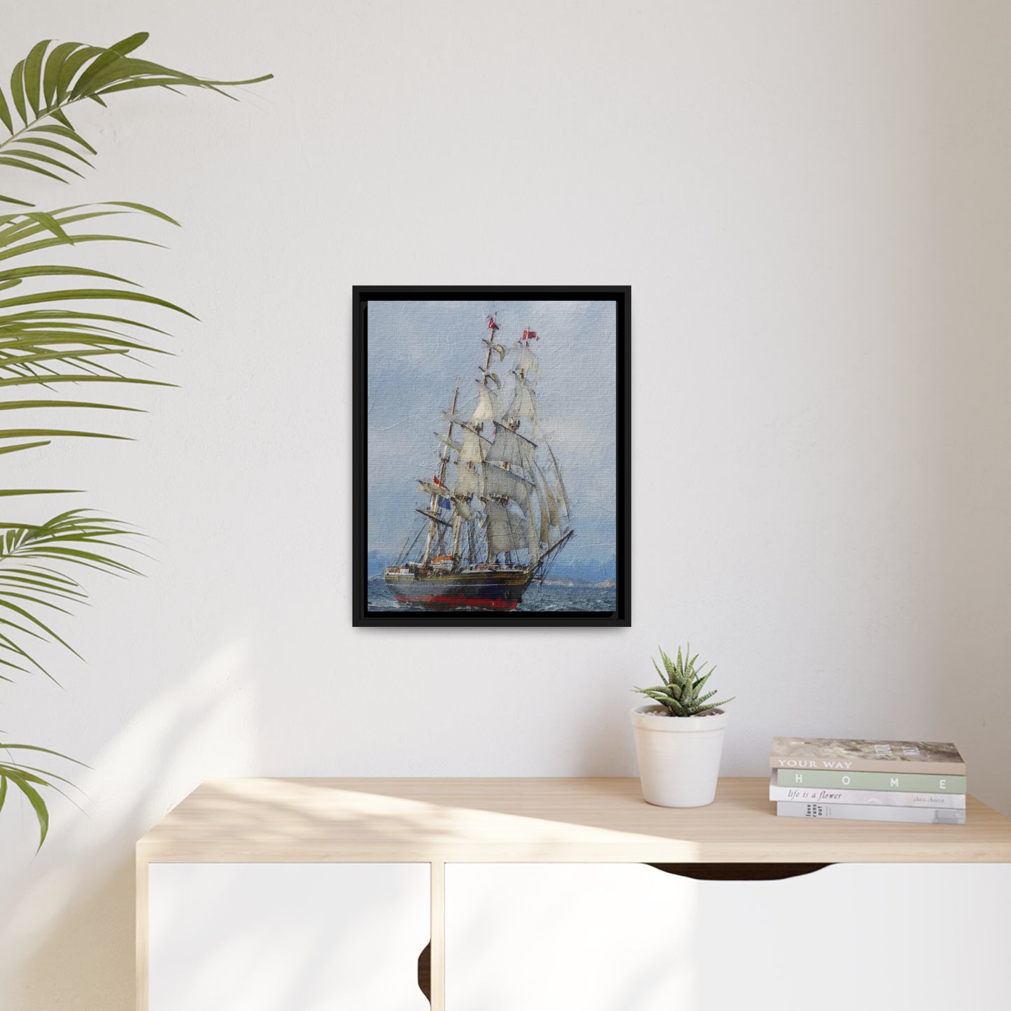 Clipper Matte Canvas, Black Frame