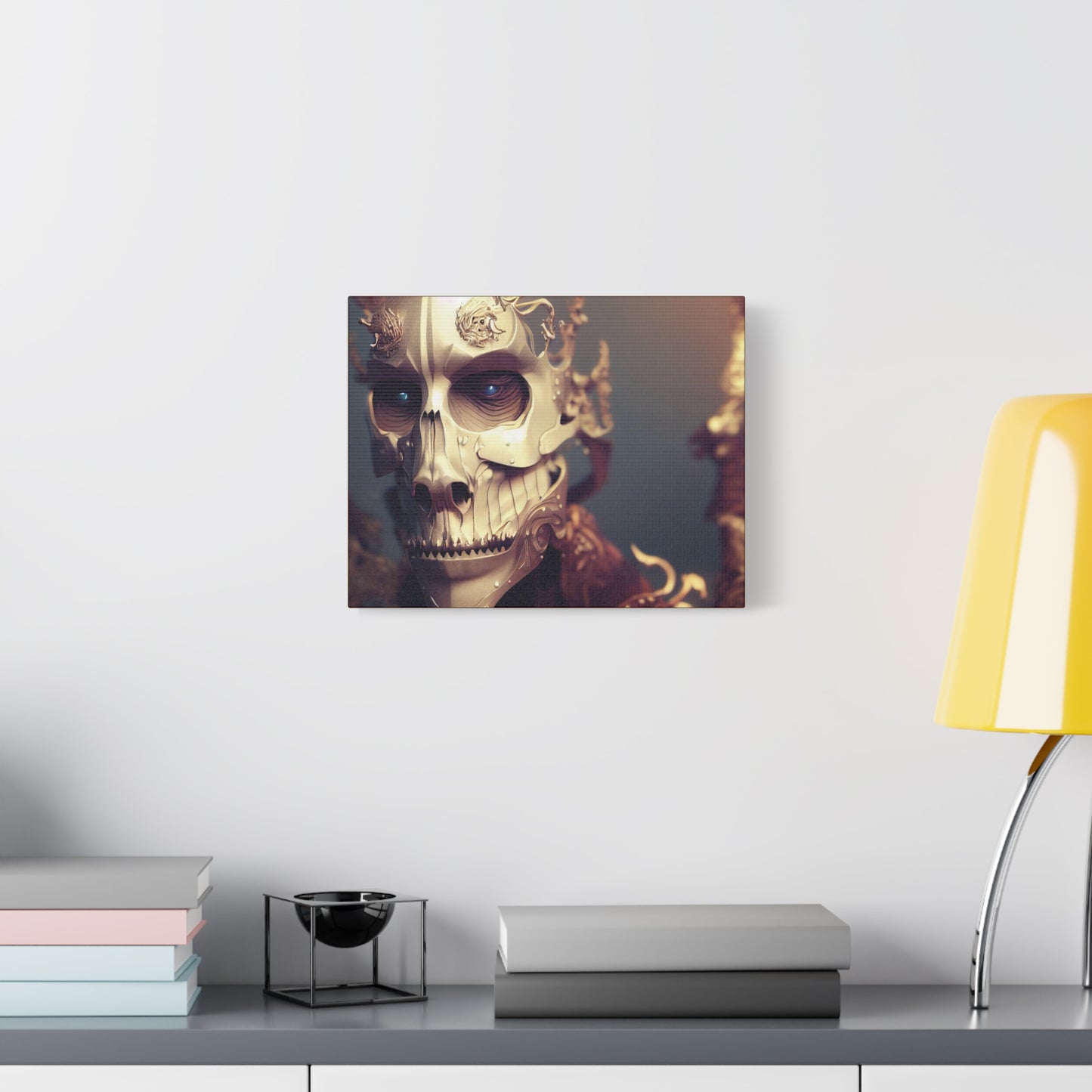 Skull AI Gen Matte Canvas, Stretched, 1.25"