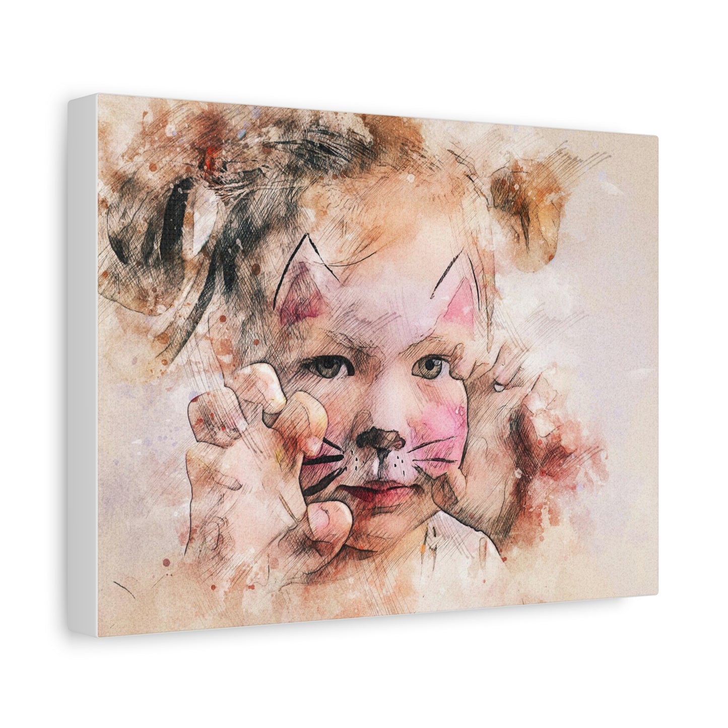 Baby Girl Cat Matte Canvas, Stretched, 1.25"