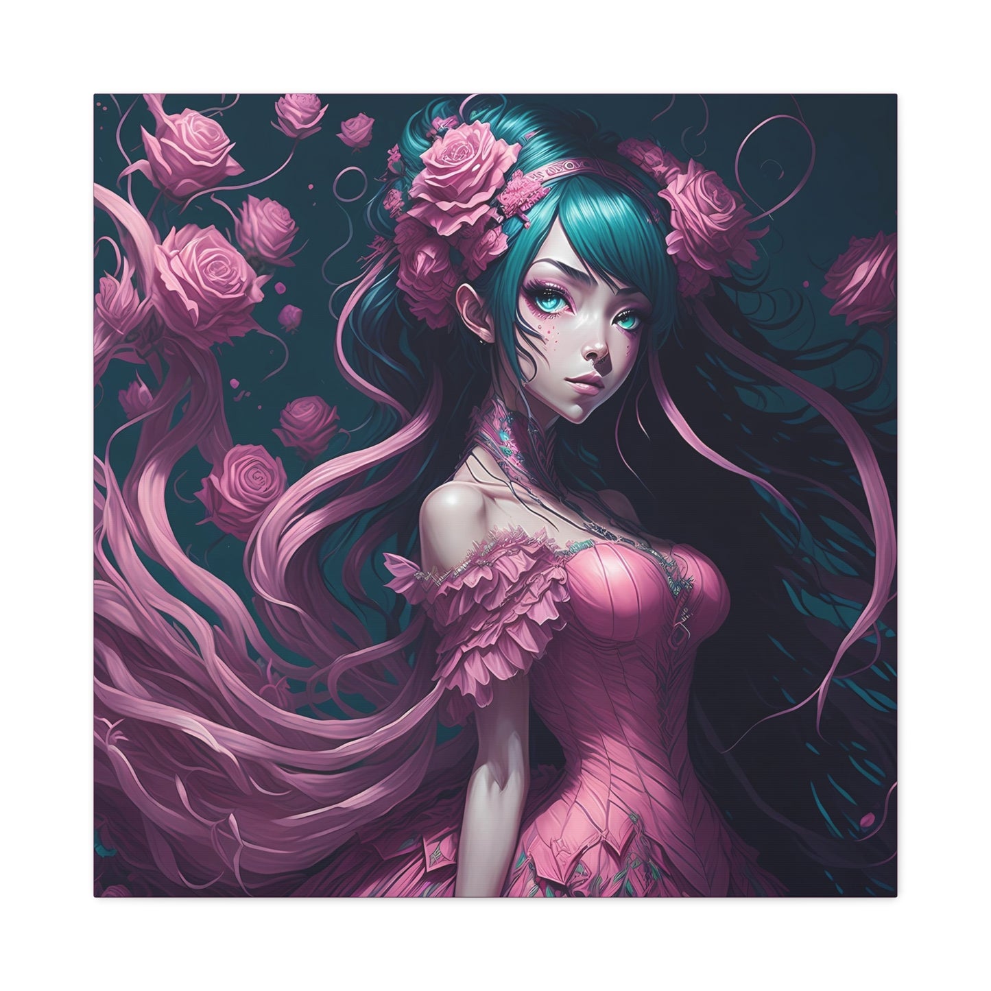 Lady Rose AI Gen Matte Canvas, Stretched, 1.25"