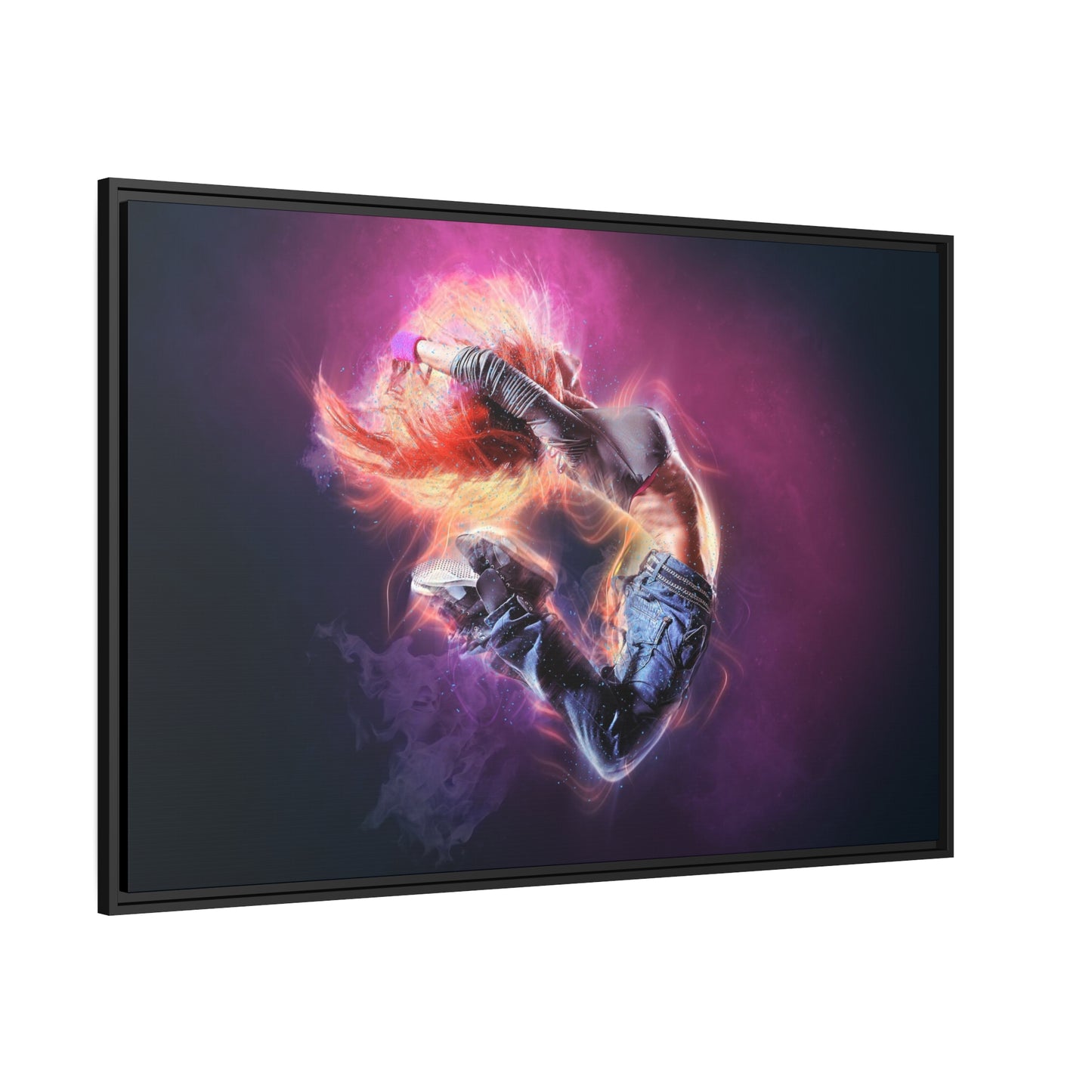 Dancing Woman Matte Canvas, Black Frame