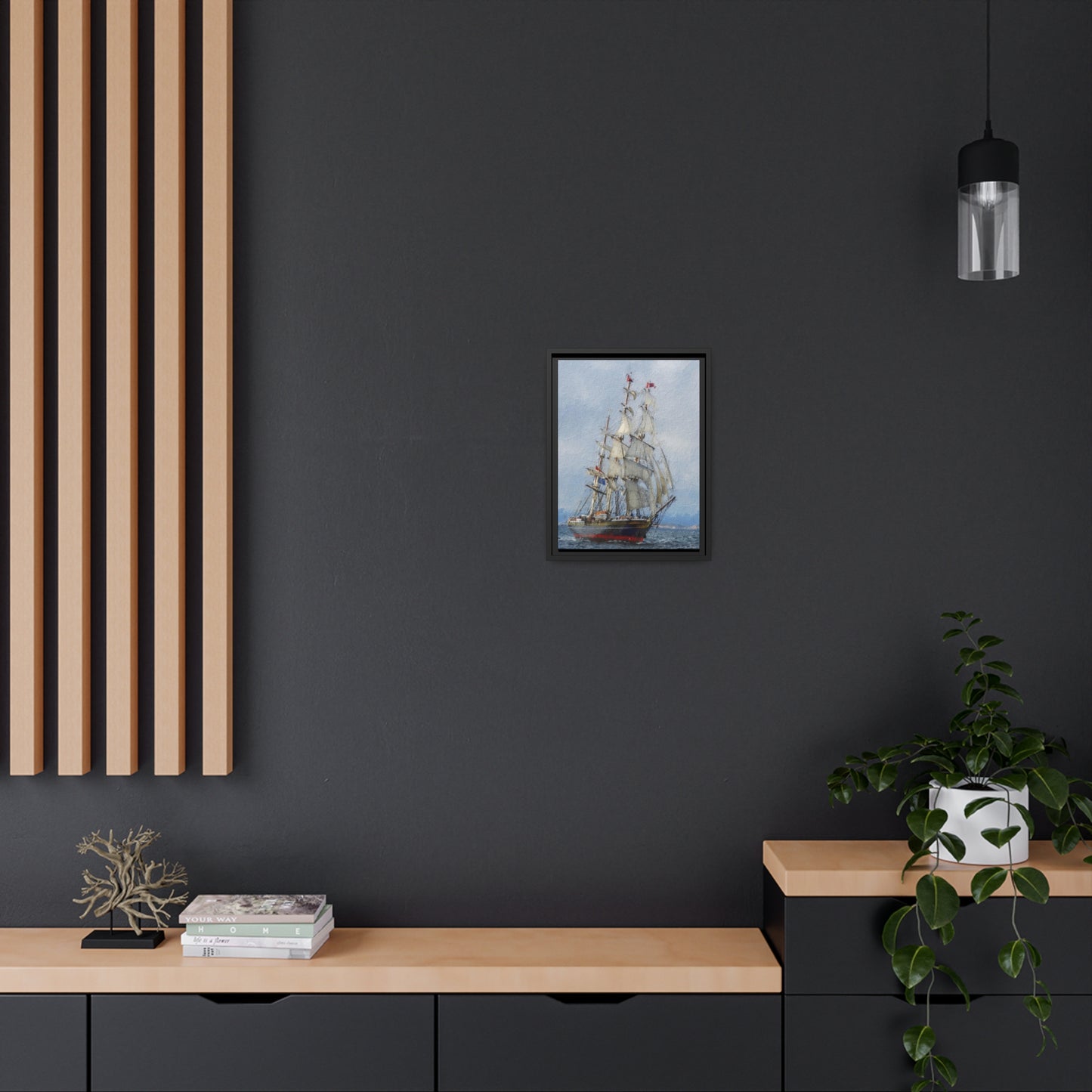 Clipper Matte Canvas, Black Frame