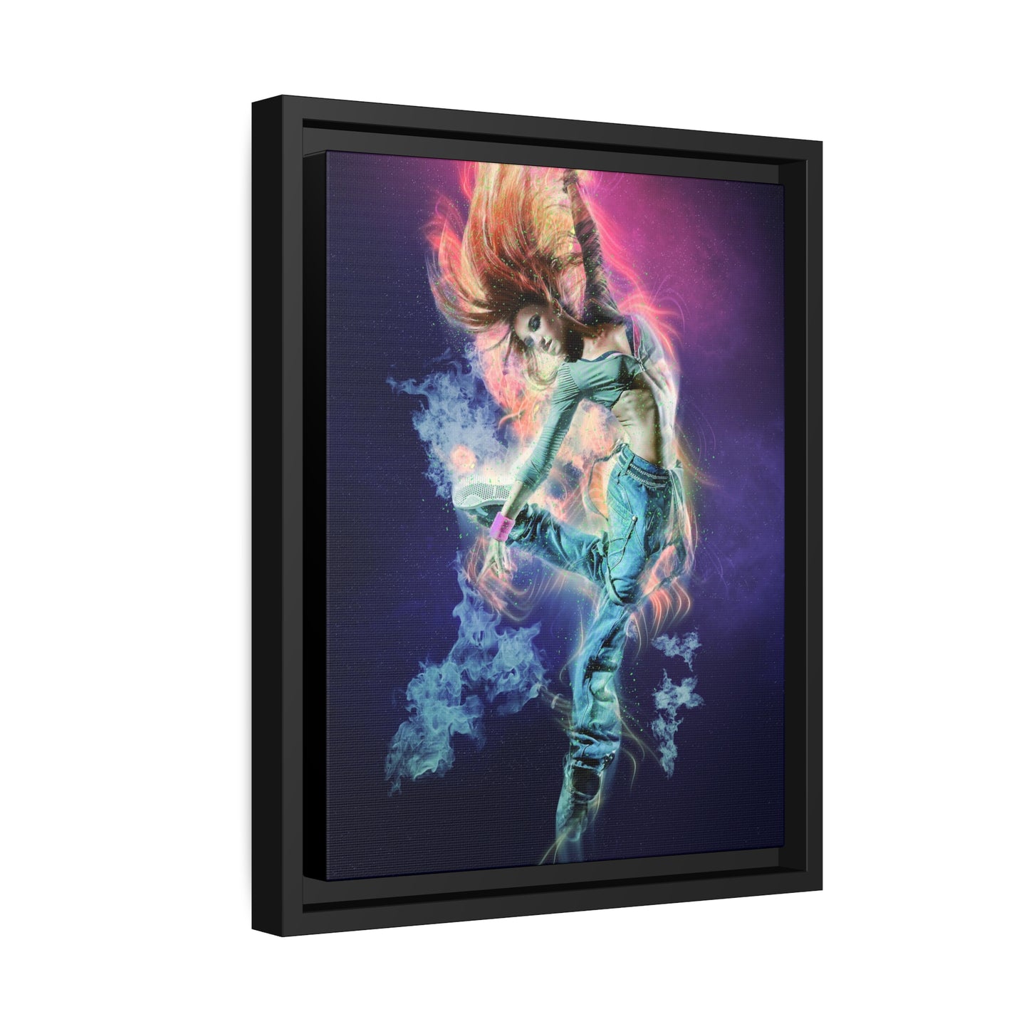 Dancing Woman Matte Canvas, Black Frame