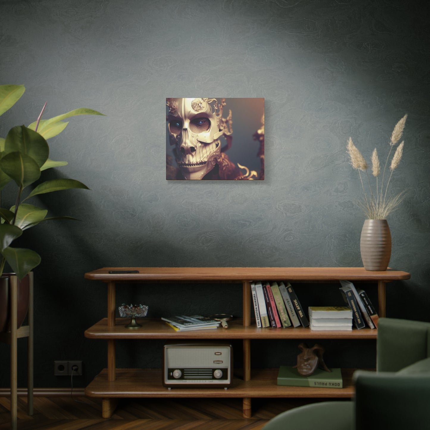 Skull AI Gen Matte Canvas, Stretched, 1.25"
